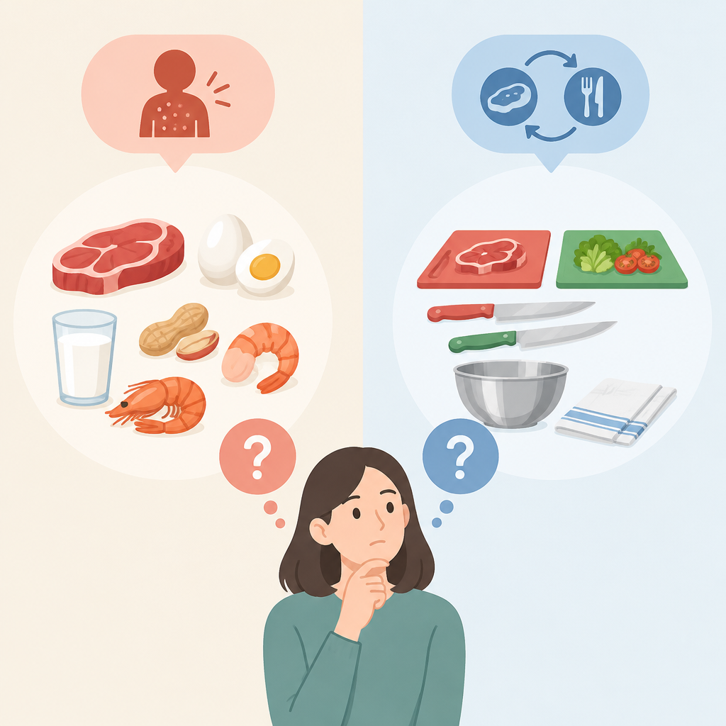 AI 생성 설명 이미지: 안산일동맛집 유니드정육식당 | 고기 알레르기와 교차접촉, 따로 확인할 점